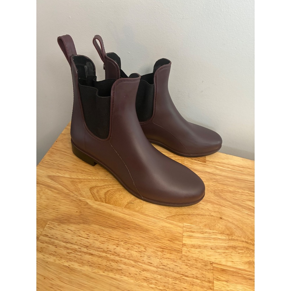 Sam Edelman Tinsley Burgundy Matte Chelsea Rain Boots‎ Womens 8W Ankle Bootie